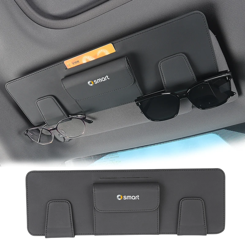 

Car Visor Organizer Sunglass Box Glasses Holder Card Clip Accessories For Smart Fortwo 451 450 454 Forfour EQ Cabrio Crossblade