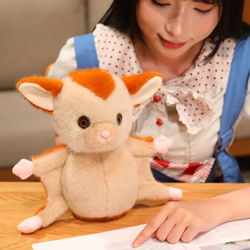 ตุ๊กตาสัตว์การ์ตูนอนิเมะ ชูการ์ไกลเดอร์ ตุ๊กตาขนนุ่มน่ารัก เหมือนจริง กระรอกบินได้ ของเล่นเด็ก ของเล่นปลอบประโลม ของขวัญวันเกิด