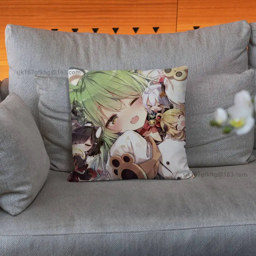 A-Atago Azur Lane Pillow Case Square Double-Sided Printing Short Plush Sofa Cushion Cover Bedroom Bedside Pillow