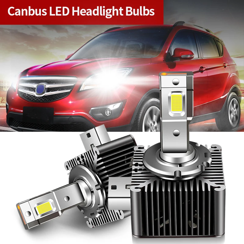 2PCS D1S LED Car Lamp Free Canbus D1R Bulb Auto Headligt High Power 70W 8600Lm Kit LED to Replace HID Conversion