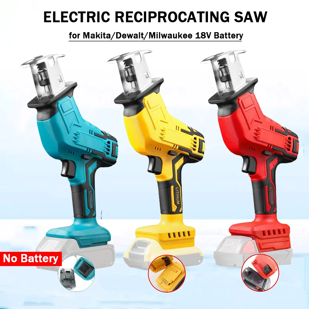 Scie alternative électrique couteau à cheval électrique petite scie de coupe portative extérieure adaptée à la batterie Makita/Dewalt/Milwaukee 18V