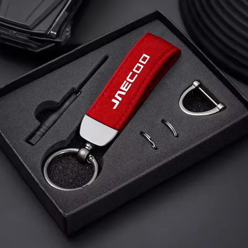 Leather Car Emblem Key Chain Keychain Rings Anti-lost Keyring For Chery Jaecoo J7 J8 2023 2024 2025 Auto Styling Accessories