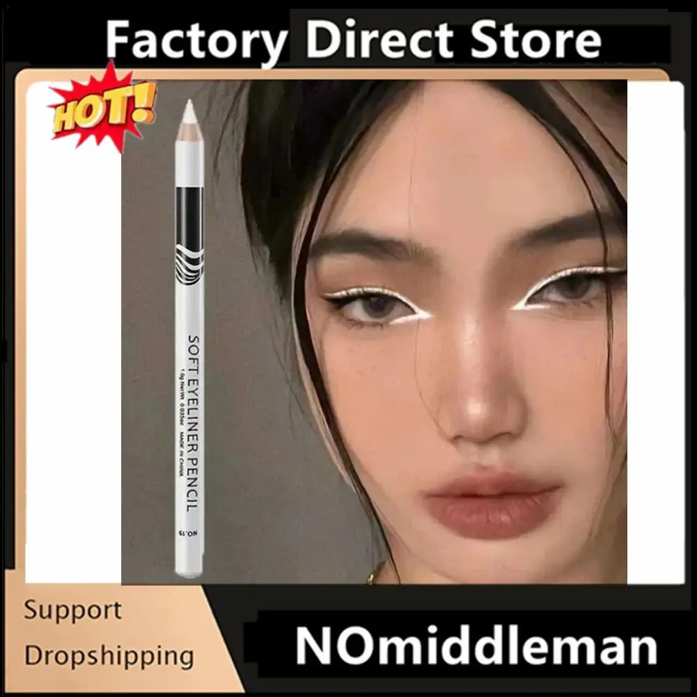 1PC New White Eyeliner Makeup Lasting Smooth Easy To Wear Eyes Brightener Waterproof Fashion Eyes Liner Pencils Eye Makeup Tools