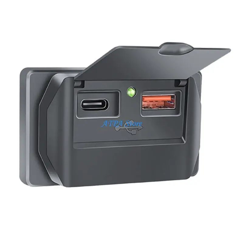 

U13C Quick Charge3.0 and PD RVs USB Outlet 12V 24V Wall Mount USB Car USB Port Outlet Socket for Bus Marine