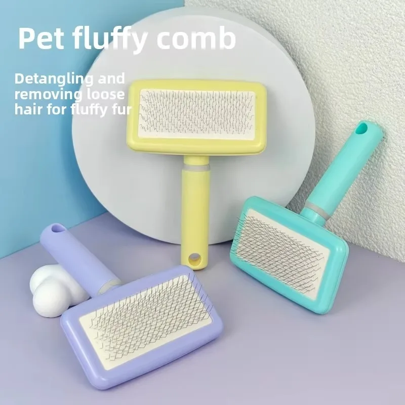 犬と猫用のグルーミングピンコーム-10本-猫と犬の毛羽立ちコーム-ペット用品