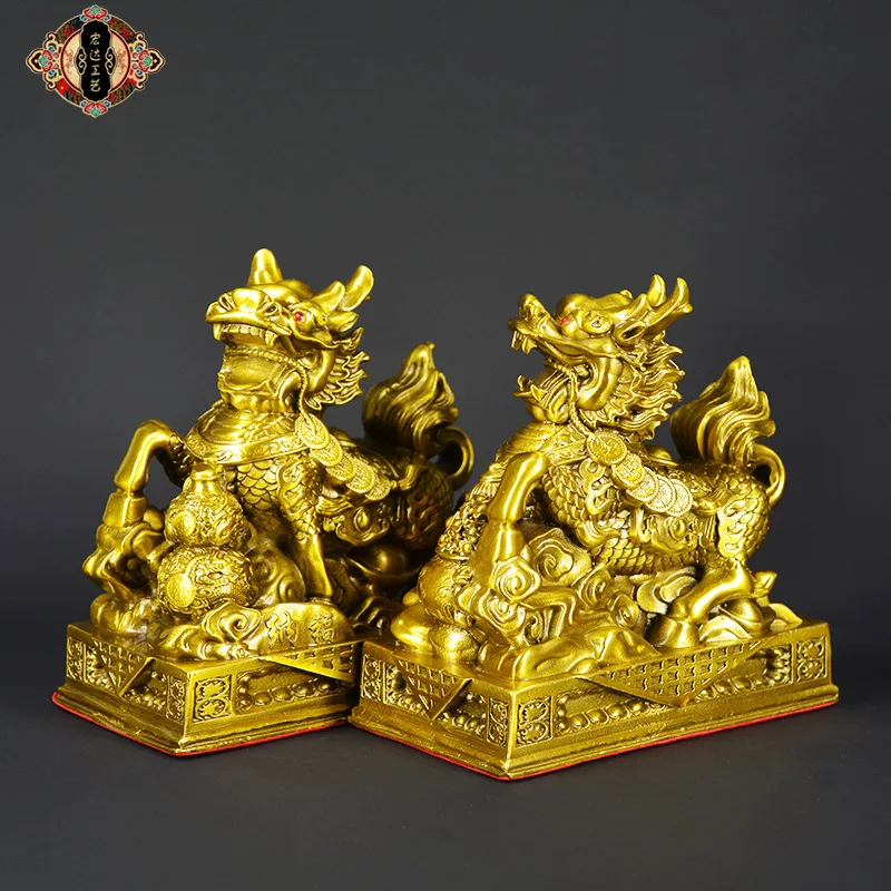 All-brass Nafu Qilin Entrance hall bronze qilin gift bronze ornaments