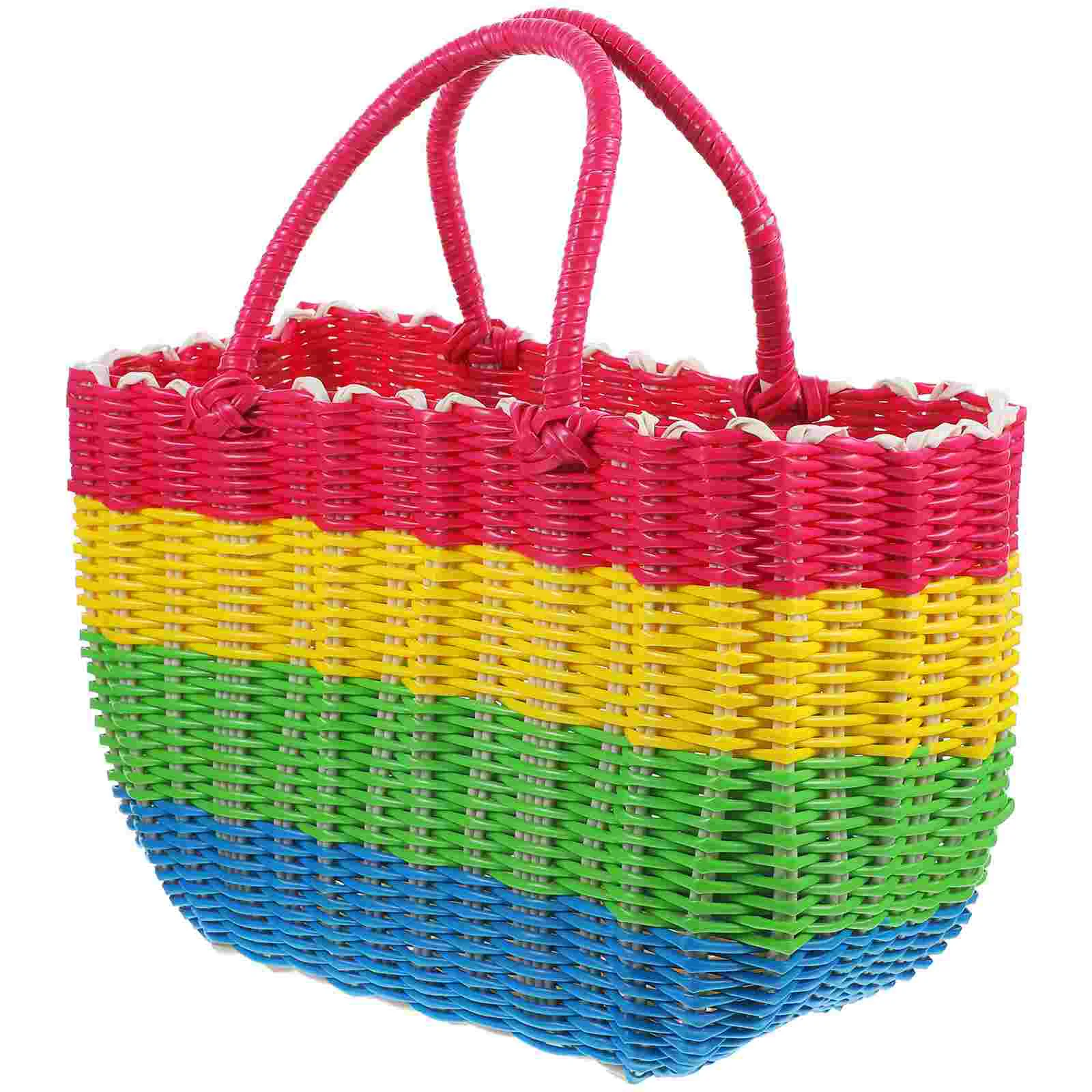 Vegetable Picnic Basketss Shopping Woven Straw African Market Plastic Gift Bathroom Organizing Toiletries Picnic