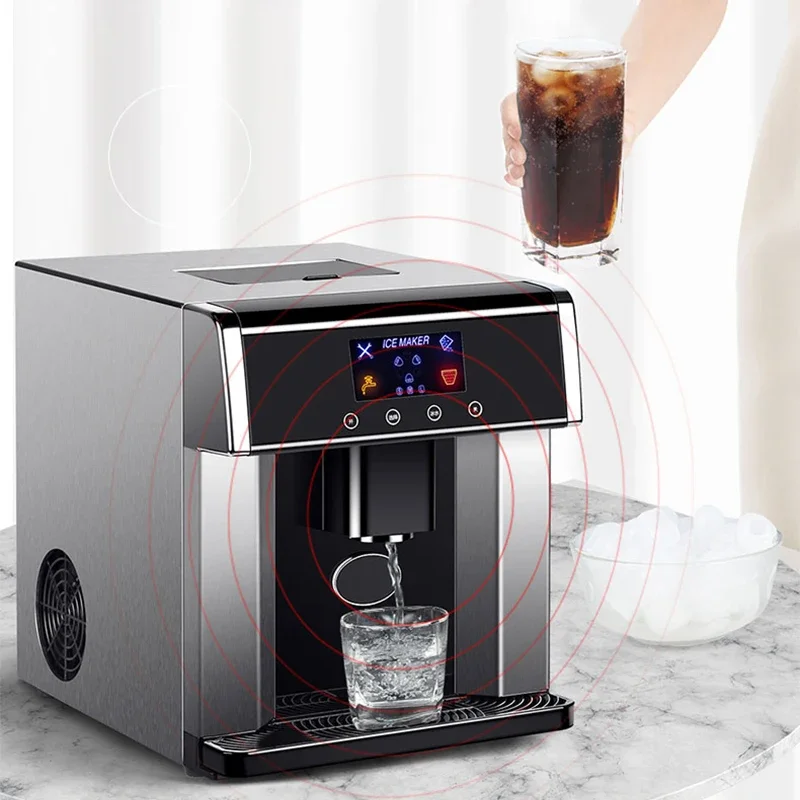 Commercial Ice maker 10 to 15kg Small Mini Cold Water Function ZB-10E Round Ice Automatic Ice Drop machine