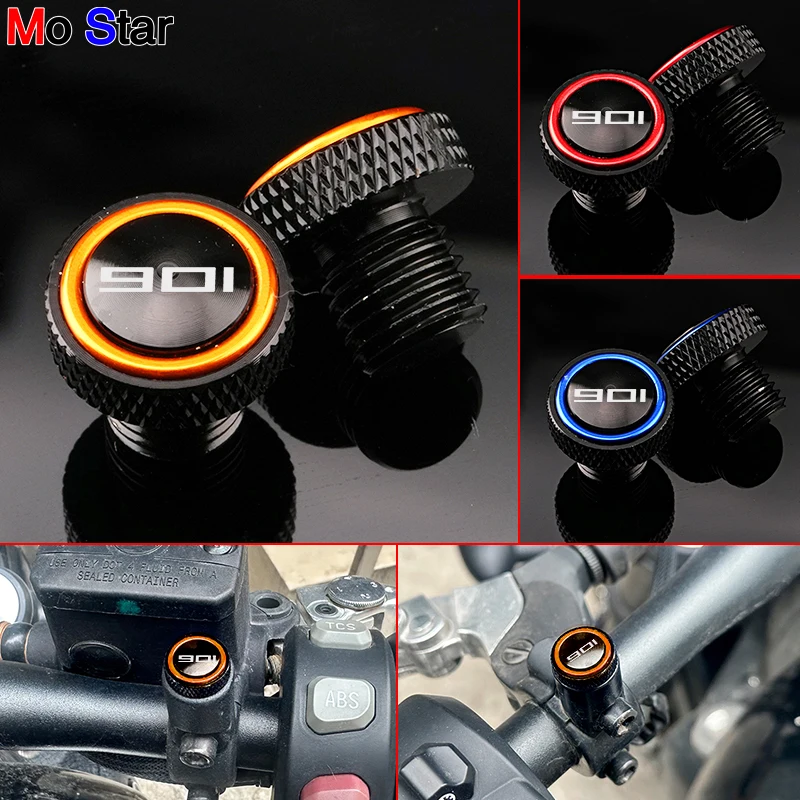 

901 For Husqvarna Norden901 Norden 901 2018-2025 Motorcycle Accessories CNC Aluminum M10*1.25 Mirror Hole Plugs Screw Bolts