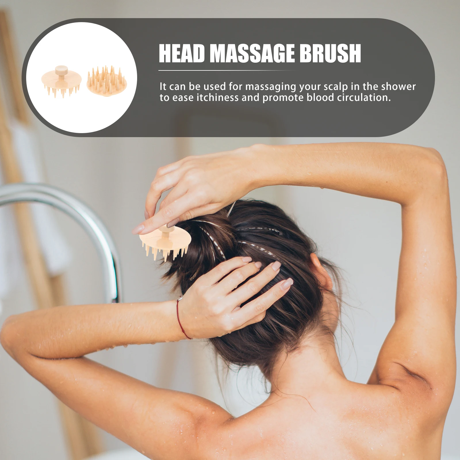 

2pcs Silicone Shampoo Brush Scalp Massager Hair Comb Dandruff Removal Bath Tool Head Massage Scrubber for Men Women Dual-use