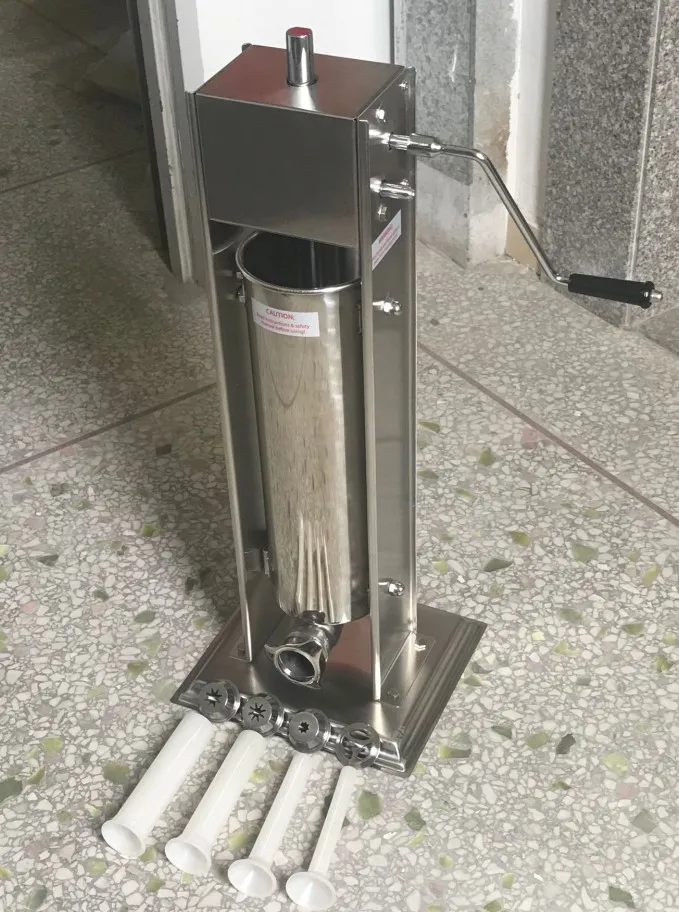 7l vertikale Edelstahl Churros Maschine 2 in 1 Typ vertikale Wurst Stuffer/Füller mit Kunststoff kolben