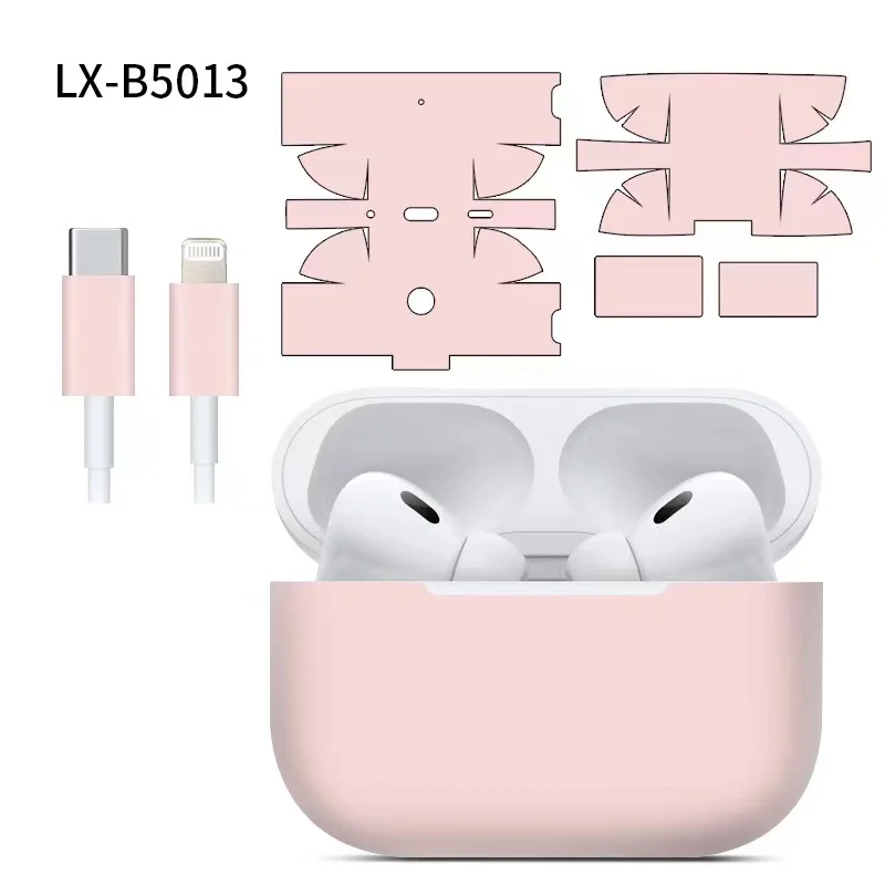 2 pièces peau de décalcomanie mate transparente pour AirPods Pro 2 protecteur complet du corps couleur unie 3M Film d'enveloppe couverture pour AirPods 1 2 3 autocollant