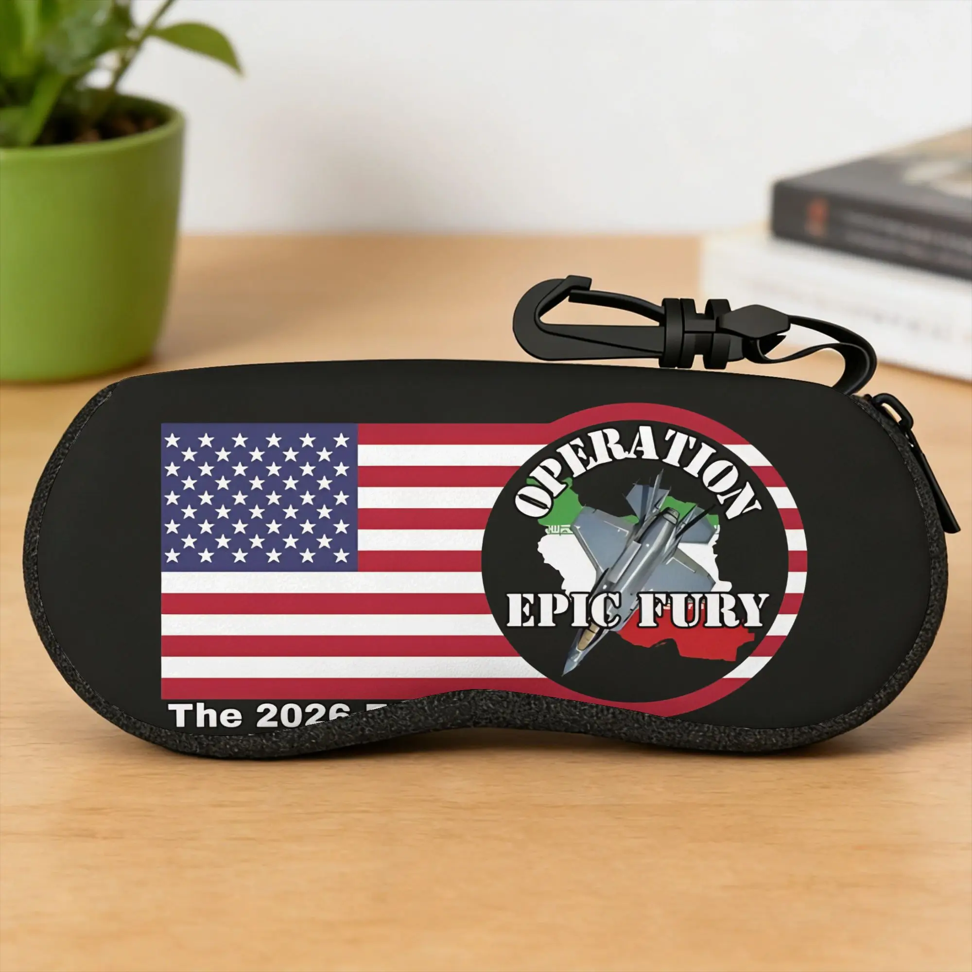 Operation Epic Fury The FAFO Tour Glasses Case  Outdoor Sunglasses Case For Men Women Fashion Eyewear Box Zip Glasses Box
