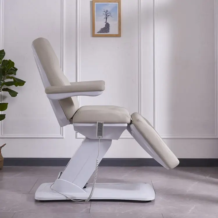 Massage Table SPA Bed Rotating Electric Facial Synthetic Leather Treatment Bed 4 Motors Beauty Health Chair Medical Bed
