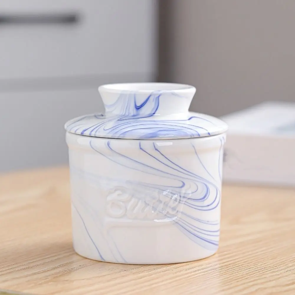 Simple Sealed Round Butter Box Large Capacity with Lid Butter Bell Crock Keep Fresh Butter Keeper Farmhouse