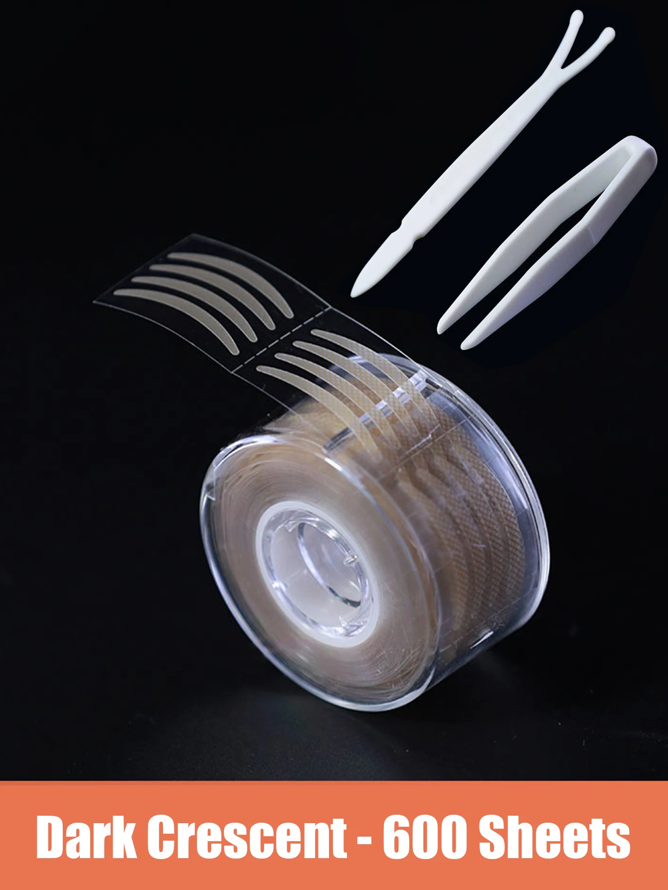 600-teiliges doppeltes Augenlidband, unsichtbar, dünn, schmale Faserstreifen, Rolle, professioneller Make-up-Künstler, unverzichtbar mit kostenlosem Werkzeug für Anfänger