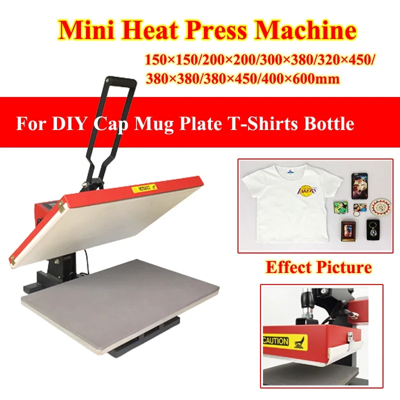 Combo Sublimation Printer Heat Transfer Press Machine for DIY Cap Mug Plate T-Shirts Bottle Phone Case 150 200 320 380 450 600mm