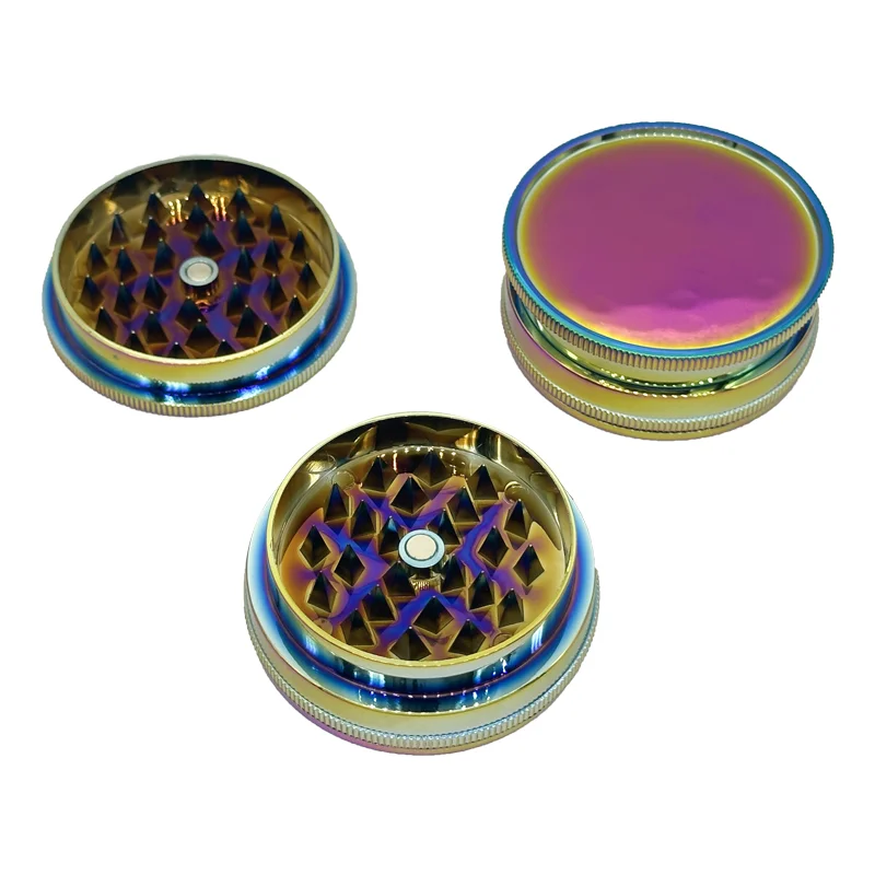 53mm colorful grinder made of plastic material for food ingredients and spices kitchen tools birthday gift