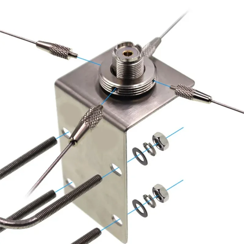 

RE05 UHFJ Antenna Bracket 10- 1300Mhz Ground Redical For Car Mobile Radio SO239-PL259 RE-05 Strengthened Antenna