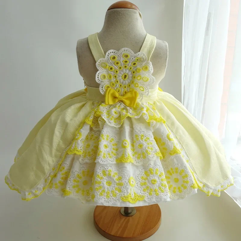 New children's dress two-piece Lolita style baby dress with suspenders + shorts