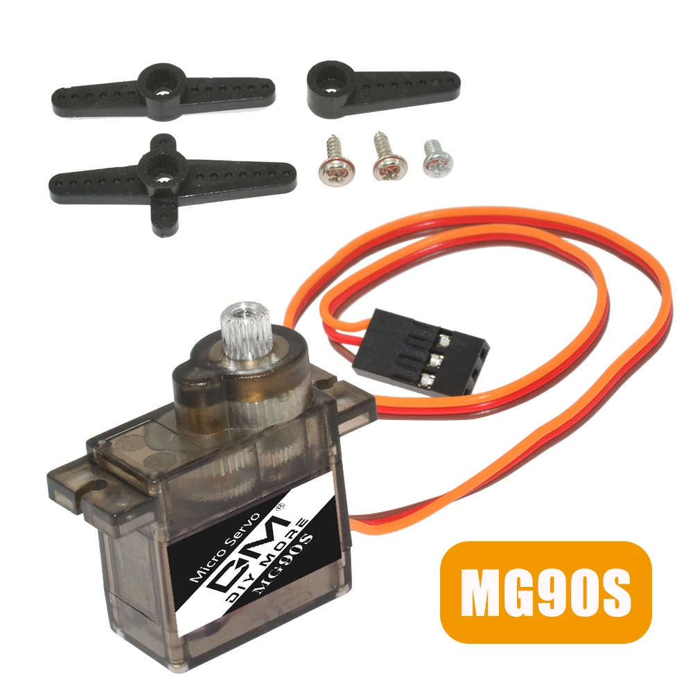 마이크로 서보 모터 금속 기어 아날로그 RC 서보 모터, 미니 자동차 비행기 RC 헬리콥터, 아두이노 로봇용, MG90S 9G, 180 도
