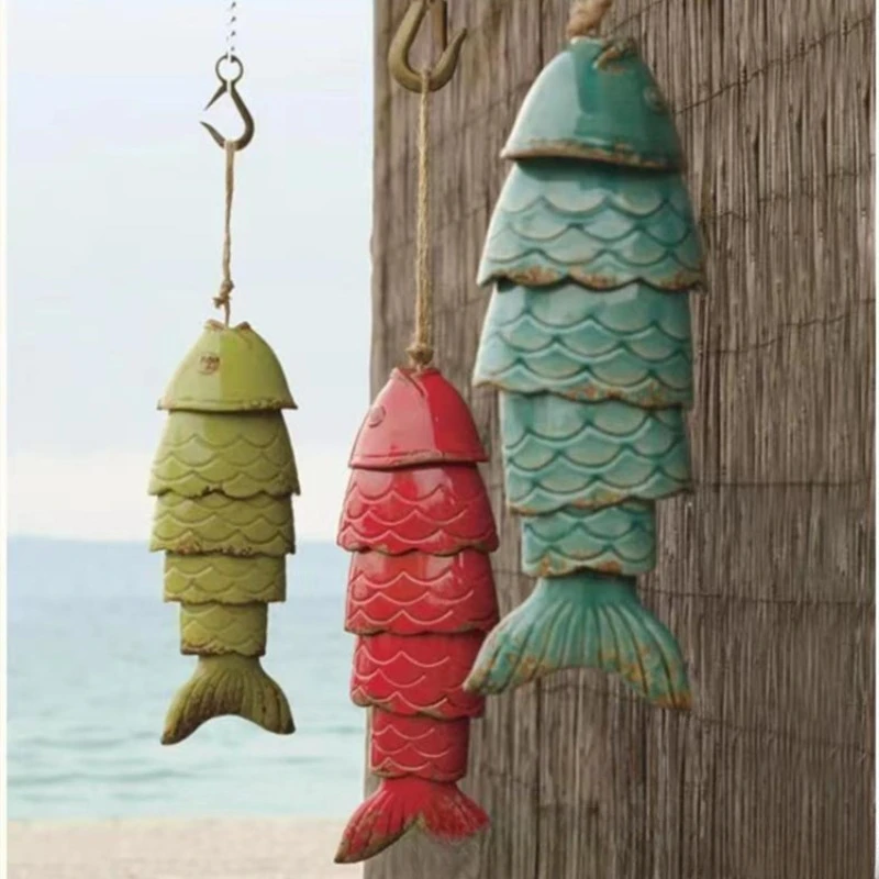 

Colorful Carp Wind Chime Metal Crafts Outdoor Eave Hanging Decoration