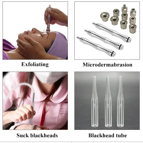 Professionell diamantmikrodermabrasionsmaskin 65-68cmHg sug 9 spetsar ansiktsexfoliering huddermabrasionsmaskin 9 best sales dermabrasion - №7