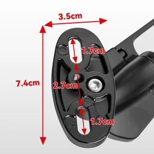 Espelhos retrovisores laterais modificados para motocicleta, asa de vento, rotação ajustável com luz led para yamaha yzf r1 r6 r25 r3 suzuki gsxr 12 principais vendas yamaha xt espelhos - №7