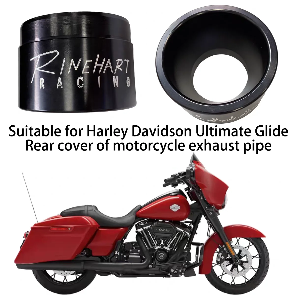 Подходит для Harley Davidson: Supreme Glide, Street Glide, Avenue Glide, Road King — задняя крышка выхлопной трубы.