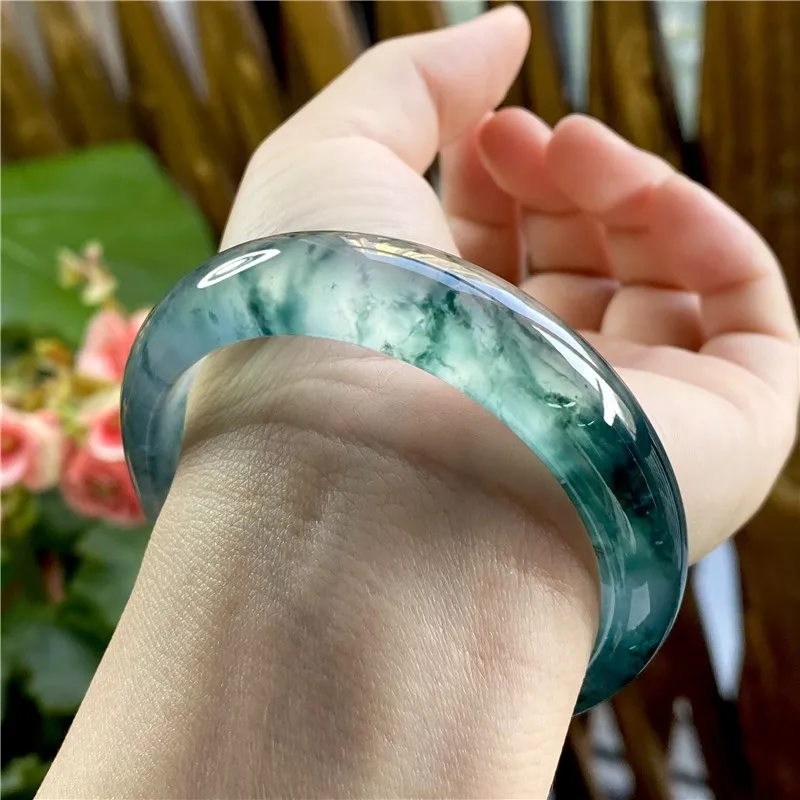 Natural jade bracelet, yellow jade bracelet, jade ice-type bracelet, peace bracelet, imperial consort bracelet, old mine jade, c