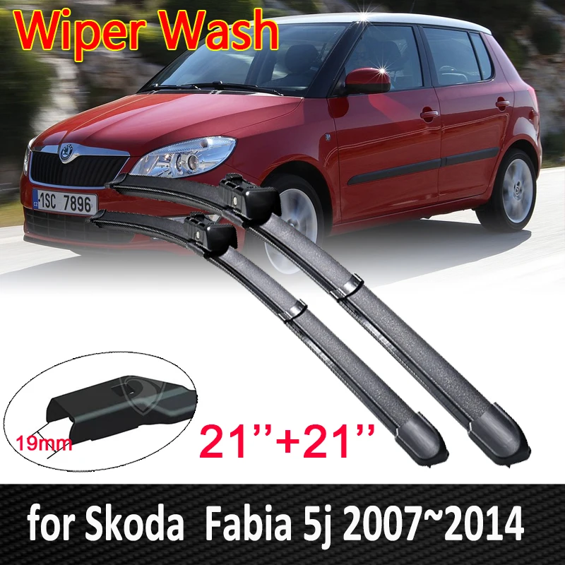 

Для Skoda Fabia 2 5j 2007 ~ 2014 автомобильные щетки стеклоочистителя передние стеклоочистители автомобильные аксессуары товары 2008 2009 2010 2011 2012 2013