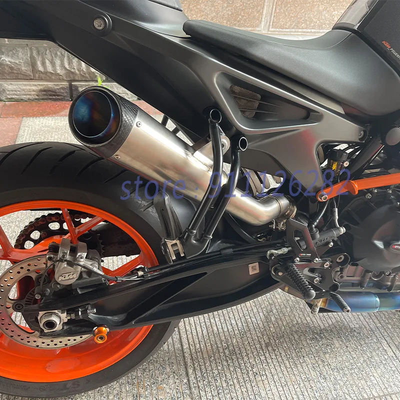 Titanium Alloy Motorcycle Exhaust Escape With Middle Link Pipe Muffler For KTM DUKE 790 890 890R 2018 - 2021 2022 2023 2024 2025