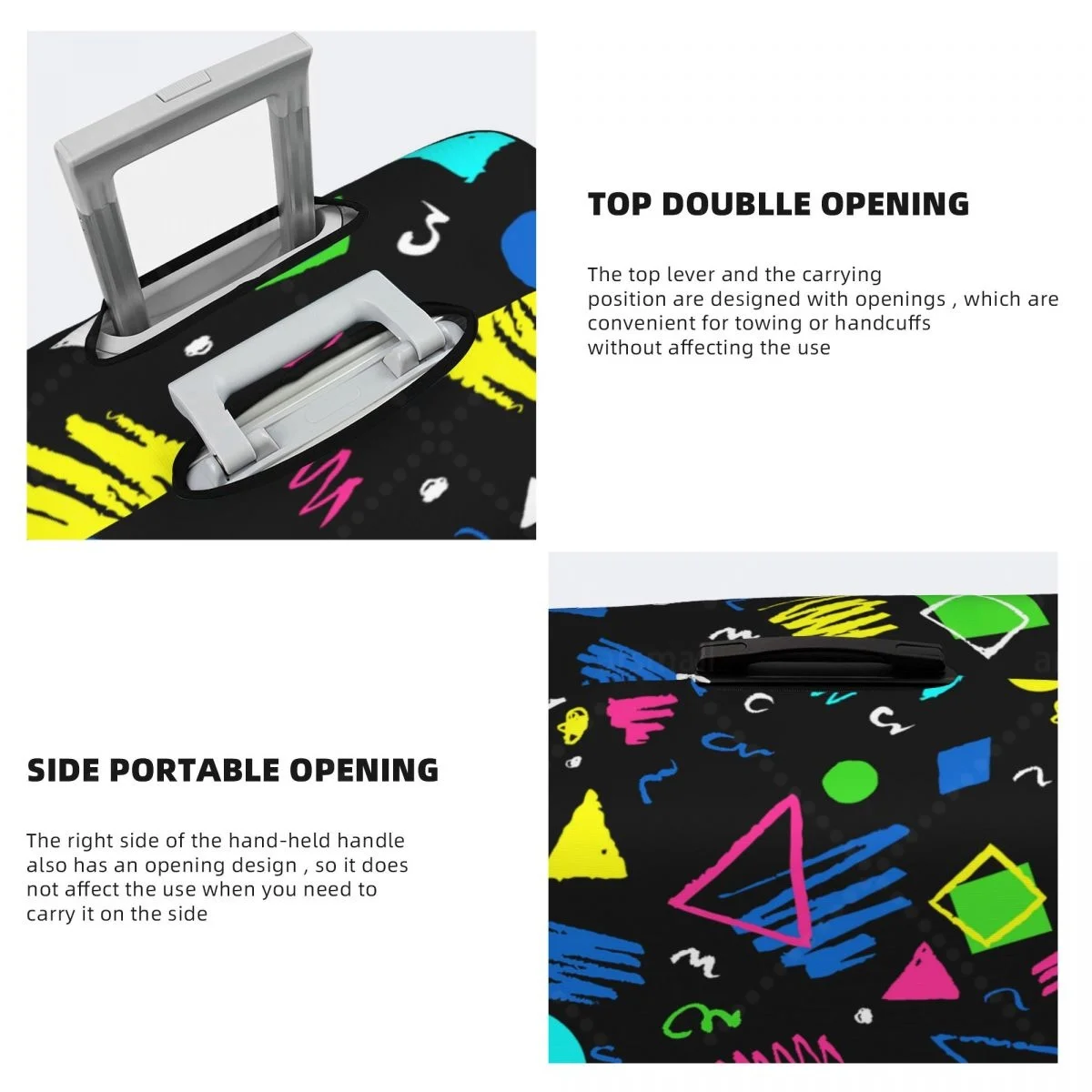 الرجعية 80s 90s حزمة مراوح غطاء الأمتعة حقيبة حامي رشاقته مرونة الغبار مغطاة المضادة للخدش واقية 18-32