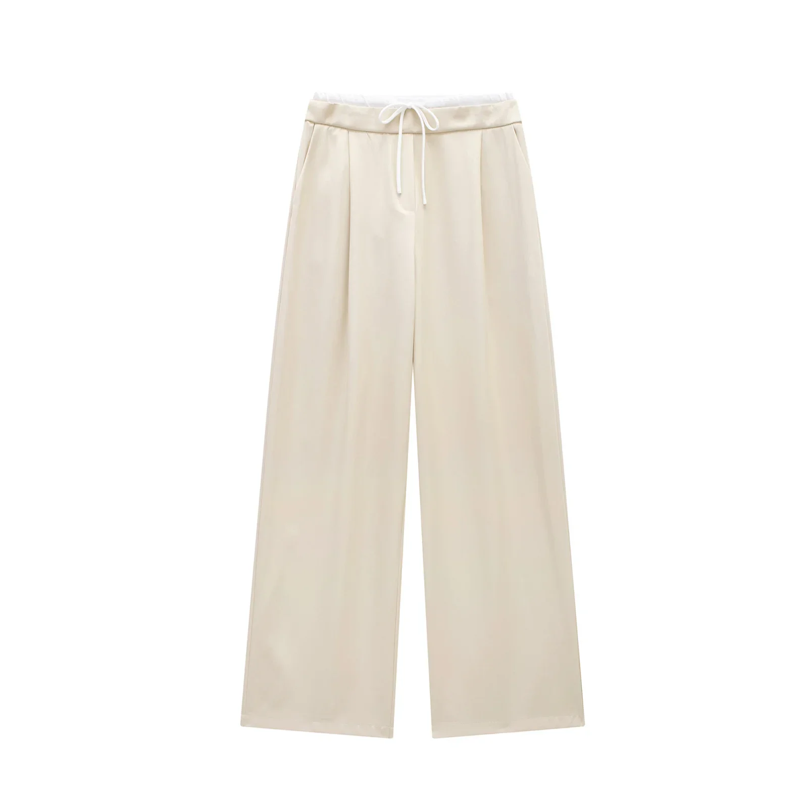 HXAO Vrouwen Broek Zomer Baggy Broek Voor Vrouw Plooien Casual Zwarte Broek Kantoor Lace Up Vloeiende Broek Boxer Grijze Damesbroek