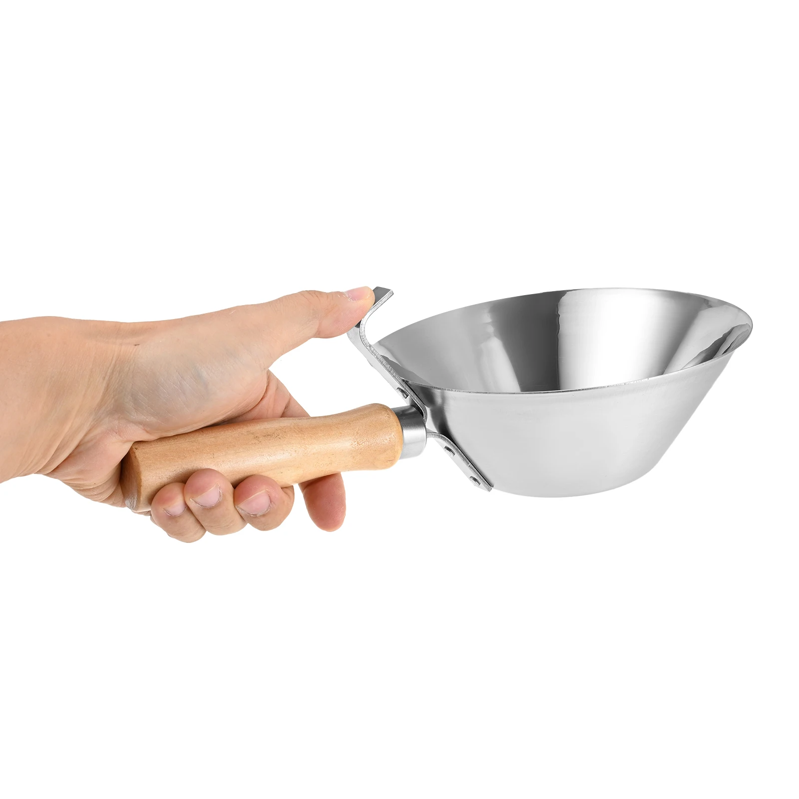 

1 шт. цементная чаша, ведро из оцинкованной стали с деревянной ручкой, нержавеющая сталь M10, сталь для ландшафтного дизайна, садовые инструменты Stucco