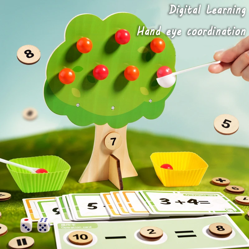 Kid Magnetic Math Counting Learning Toy Montessori Teaching Tool Mathematics Addition Subtraction Game Preschool Educational Toy