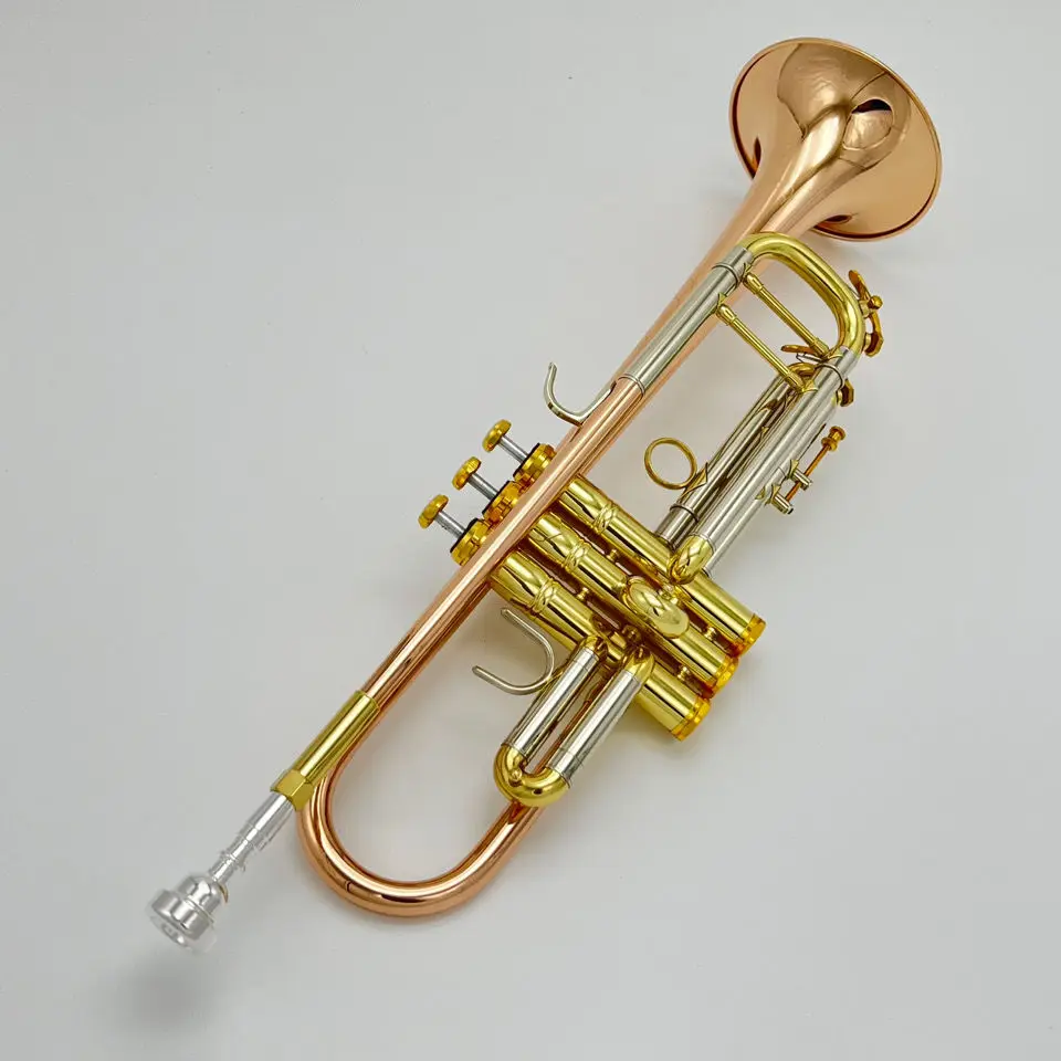 High-end phosphor bronze B-key professional trumpet instrument limiter device professional-grade sound depth carved Trumpet horn