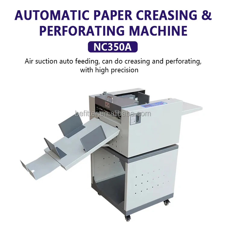 Componenti del motore PLC ad alta velocità di aspirazione dell'aria della macchina perforatrice per piegatura della carta elettrica digitale automatica A3 330mm A4 utilizzabile