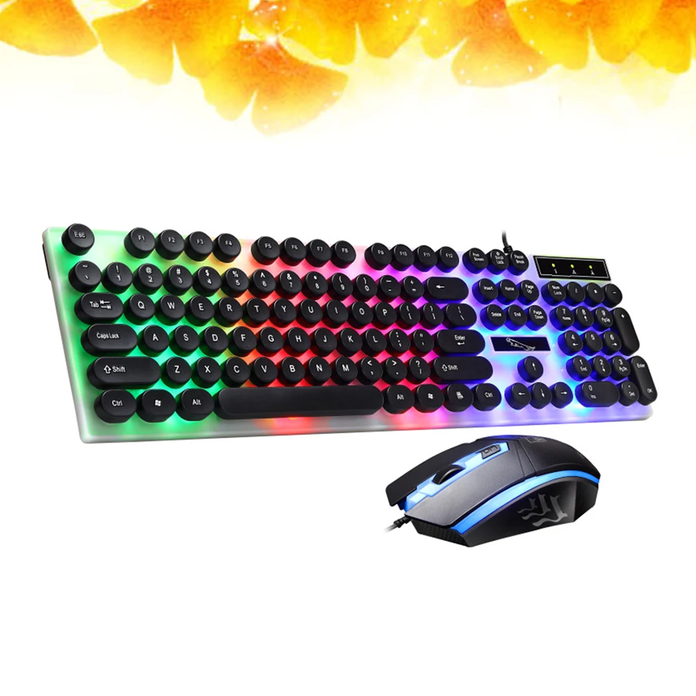 

Creative Usb Wired Combo Backlit Comfortable Computer For Pc Laptop Black Portable Keyboard Mouse Set For Office Travel