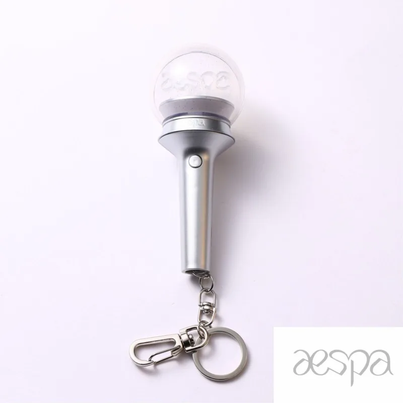 KPOP Aespas Light Keychain Keychain Light Stick Pendant Keyring Bag Accessories Glow Light Fans Collection Toys Birthday Gift