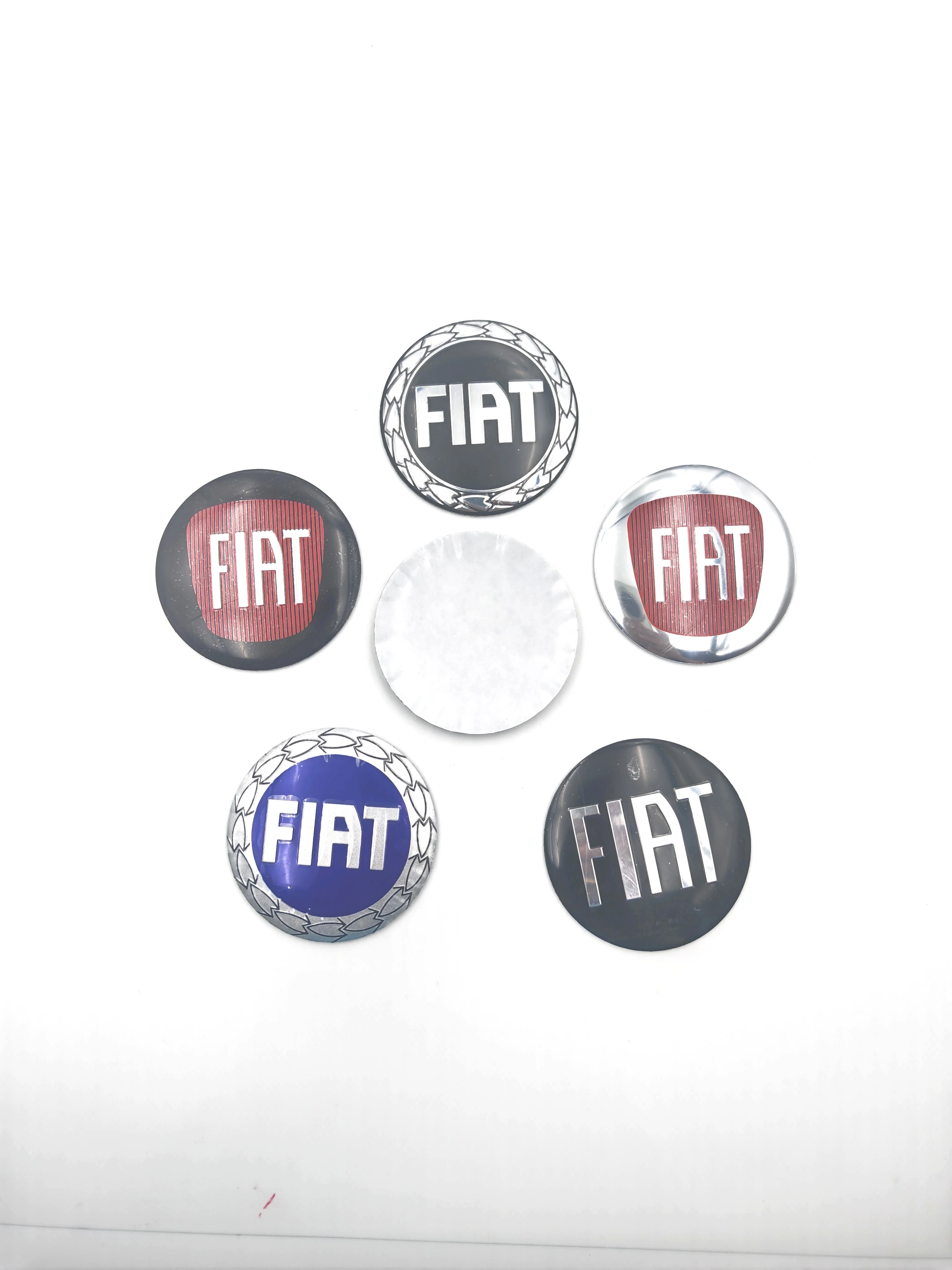 1piece 4pcs 56mm 3D logo car emblem Wheel Center Hub auto Rim refit dust-proof badge covers sticker styling accessories For FIAT view 3