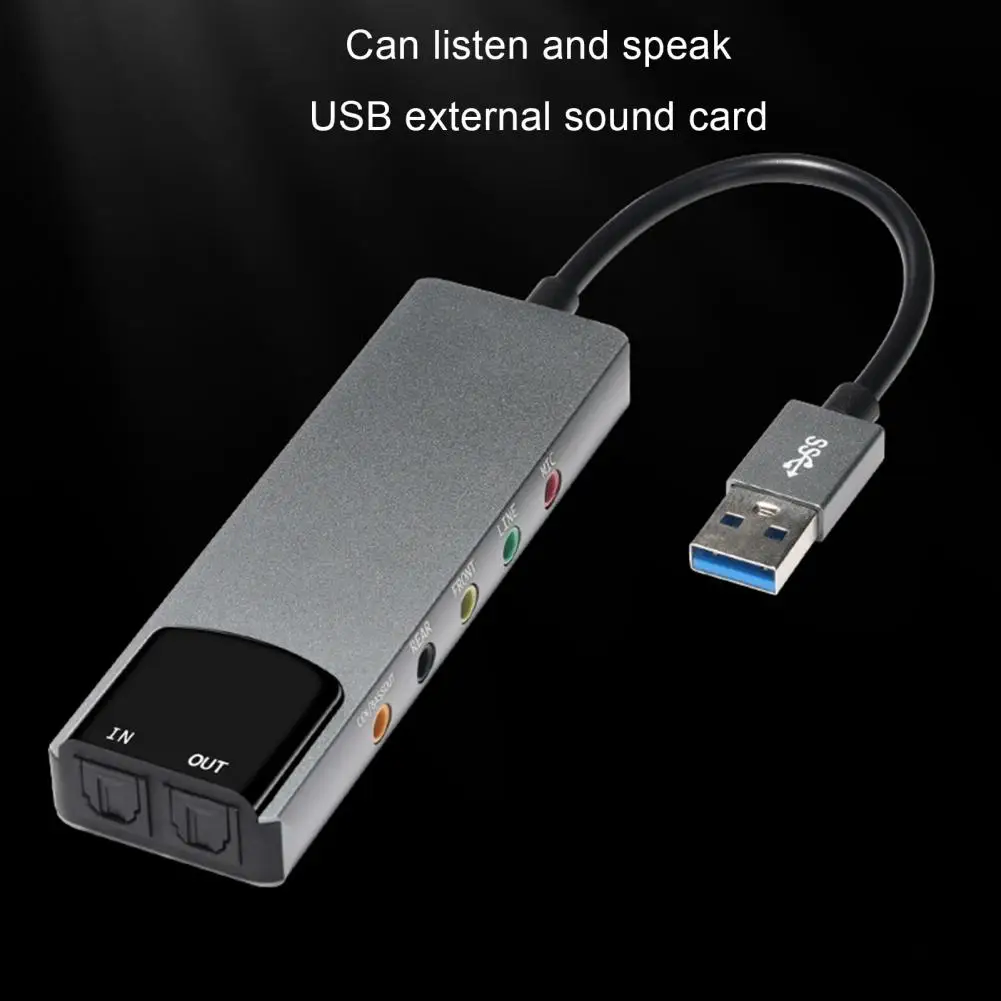 Ebu Audio Interface Multifunctional Usb External Sound Card with Optical Spdif Input for Windows 8/7/xp Pc for High-quality