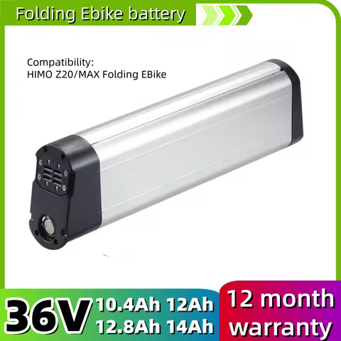 36V 10.4Ah 12Ah 12.8Ah 13.6Ah 14Ah Integrated Lithium-ion Battery for HIMO Z20 Max Folding Electric Bike
