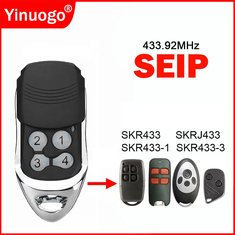 For SEIP SKR 433 SKR433 SKRJ433 SKR433-1 SKR433-3 Remote Control Garage Door Opener Comamnd Transmitter 433.92MHz Rolling Code