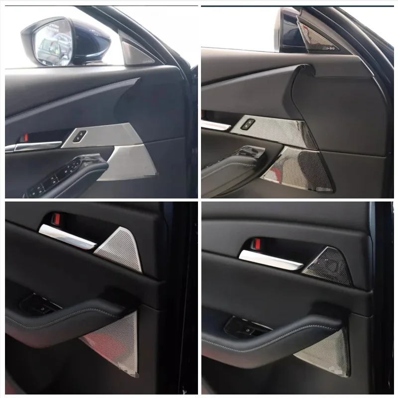 For Mazda CX-30 CX30 2019-2022 2023 LHD Interior Accessories Door Speaker Audio Loudspeaker Decoration Cover Trim Car Styling