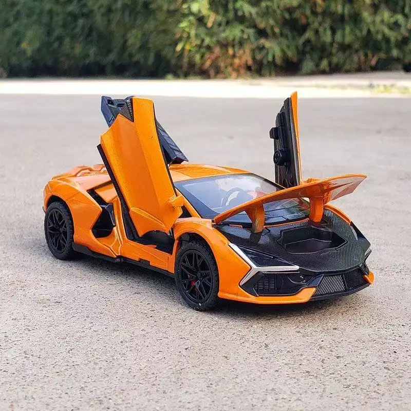 1:32 ريفويلتو سبيكة سيارة رياضية نموذج دييكاست المعادن سباق السيارات المركبات نموذج محاكاة الصوت والضوء جمع لعبة أطفال هدية #4