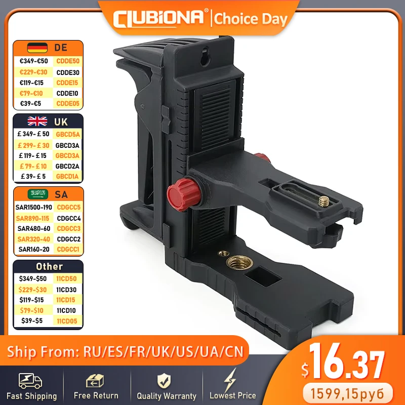 Cabide Magnético Ajustável Montado na Parede Instrumento Horizontal Suporte de Laser de Linha de 4