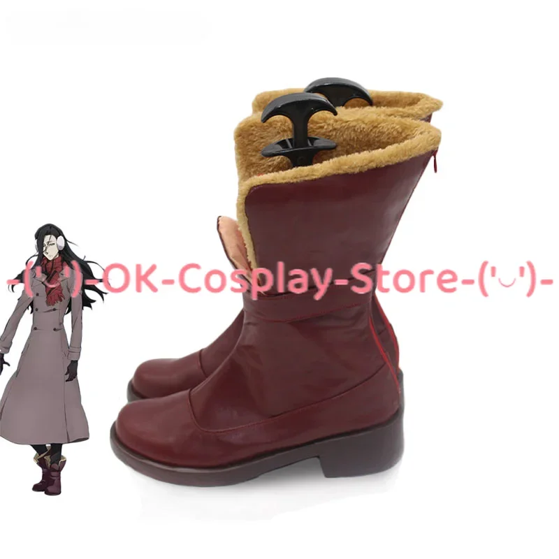 Anime Bungo Zwerfhonden Rimbaud Cosplay Schoenen Halloween Carnaval Laarzen PU Schoenen Cosplay Prop Custom Made