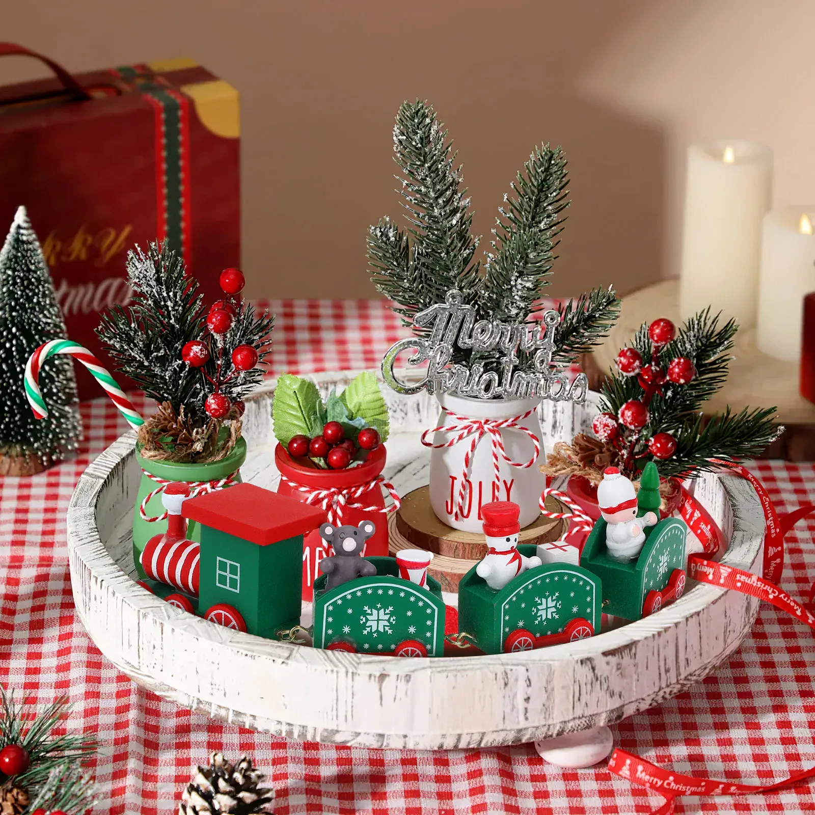 

Small Train Decoration Wooden Cake Topper For Birthday Party Table Desk Home Decor Mini Train Ornament Party Supply Wood Cake