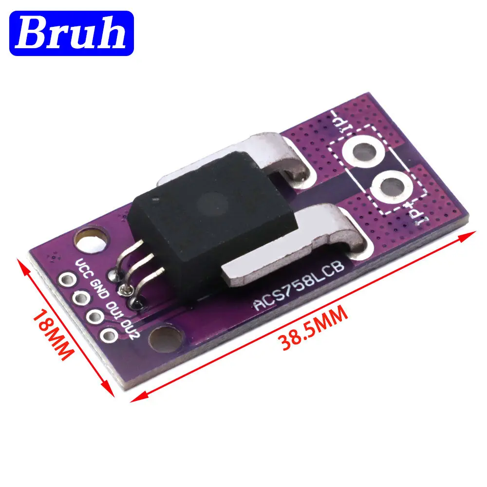 Hall Current Sensor  ACS758LCB-050B-PFF-T Linear Current Sensor Module ACS758LCB High Accuracy For Arduino RC Model Connector